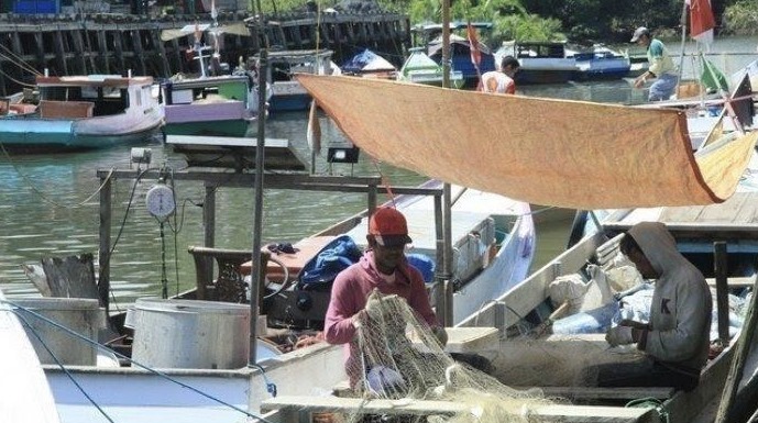 Foto: Suasana Sungai Meriam, Kecamatan Anggana.