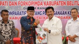 Foto: Sekda Kabupaten Kukar, Sunggono terima kunjungan studi komparatif Pemkab Belitung.