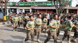 Foto: Susana pembinaan fisik Satpol PP Kukar.