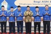 Foto: Sekda Kabupaten Kukar, Sunggono, Halal Bi Halal bersama ASN dan Non ASN.