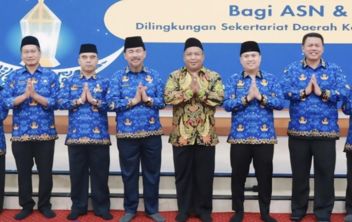 Foto: Sekda Kabupaten Kukar, Sunggono, Halal Bi Halal bersama ASN dan Non ASN.